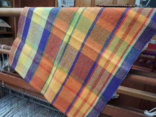 Photo of handwoven towels by Gerry Peters